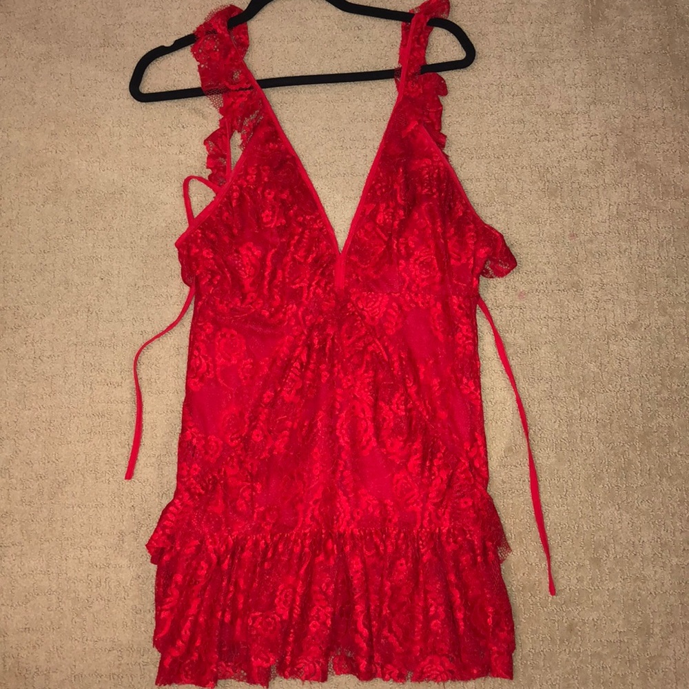 Hello molly red lace dress